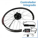 Kit motor para bicicleta eléctrica 26” rueda trasera rosca controlador integrado