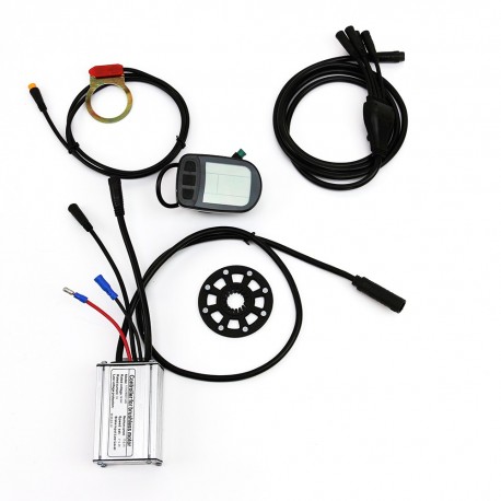 KIT Controlador 15A + LCD05 + Sensor PAS eje cuadradillo + cable